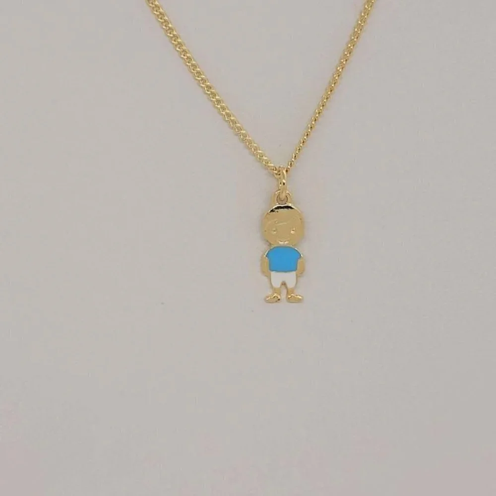 last one Brand New Brazilian 18k Gold Filled Boy Necklace - Picture 4 of 4